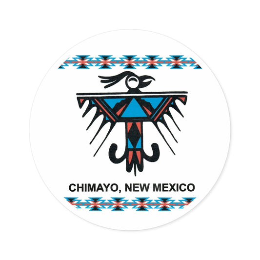 Chimayo Thunderbird Round Stickers, Indoor\Outdoor